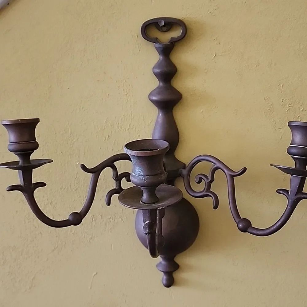 Vintage Sconce West Virginia Metal Crafters 3 Arm Sconce